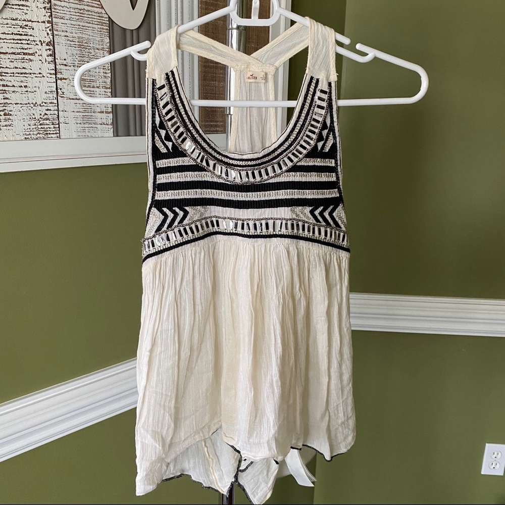 Hollister beaded tank top